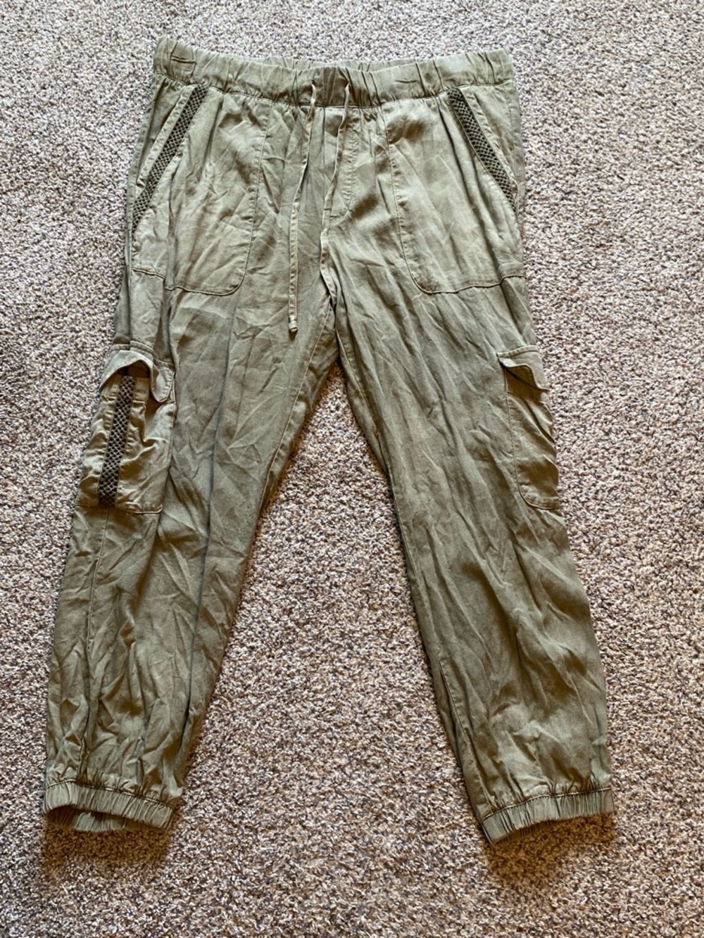 Cloth & stone Women’s Olive Green Utility Jogger Pants Size Medium